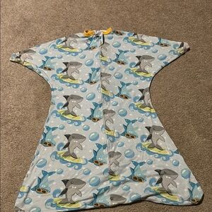 Shark Print Baby Zipadee Zip